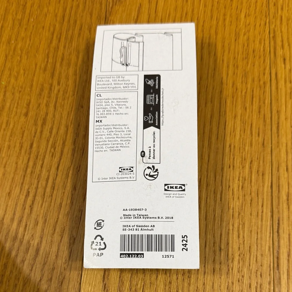 20 Pack - IKEA RIKTIG Curtain Hook Steel, Galvanized